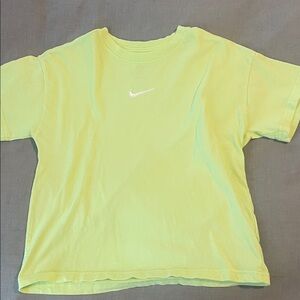 Nike Kids Neon Yellow Swoosh Tee